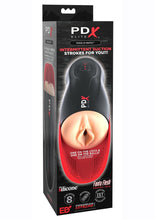 Load image into Gallery viewer, Pdx Elite Fuck-O-Matic Stroker Rechargeable Masturbator - Pussy - Black/Vanilla
