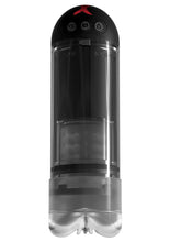 Load image into Gallery viewer, Pipedream Extreme Elite Rechargeable Extender Pro Vibrating Pump Masturbator - Pussy - Black/Clear
