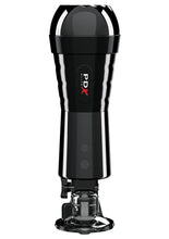 Load image into Gallery viewer, Pipedream Extreme Elite Rechargeable Cock Compressor Vibrating Masturbator - Pussy - Black/Vanilla
