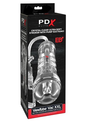 Pdx Elite Viewtube Vac XXL Pump See-Thru EZ-Grip Pump Stroker - General Orifice - Clear