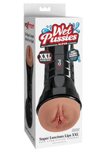 Load image into Gallery viewer, Pdx Extreme Wet Pussies Super Luscious Lips XXL Self Lubricating Stroker - Caramel
