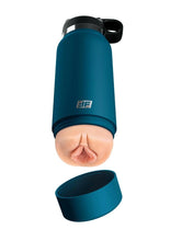Load image into Gallery viewer, Pdx Plus Fuck Flask Private Pleaser Pussy Stroker - Blue/Vanilla
