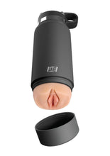 Load image into Gallery viewer, Pdx Plus Fuck Flask Secret Delight Pussy Stroker - Grey/Vanilla
