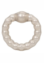 Load image into Gallery viewer, Pearl Beaded Prolong Silicone Cock Ring - Smoke
