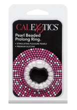 Load image into Gallery viewer, Pearl Beaded Prolong Silicone Cock Ring - White
