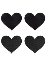 Load image into Gallery viewer, Peekaboo Classic Black Hearts Pasties - Black
