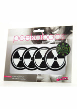 Load image into Gallery viewer, Peekaboo Glow In The Dark Hazmat Pasties - Black/Green
