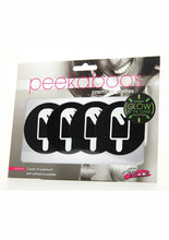 Load image into Gallery viewer, Peekaboo Glow In The Dark Ice Cream Pasties - Black/Green
