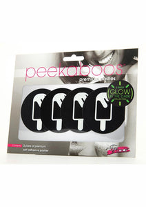 Peekaboo Glow In The Dark Ice Cream Pasties - Black/Green