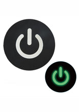 Load image into Gallery viewer, Peekaboo Glow In The Dark Power Button Pasties - Black/Green
