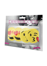 Load image into Gallery viewer, Peekaboos Emoji Hearts Pasties - Red/Yellow
