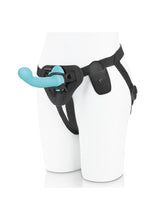 Load image into Gallery viewer, Pegasus Remote Control Ripple P-Spot/G-Spot Silicone Peg with Harness - Aqua/Teal - 6in
