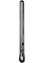 Load image into Gallery viewer, Pen Pal Rechargeable Compact Stainless Steel Vibrator - Black Chrome - Black
