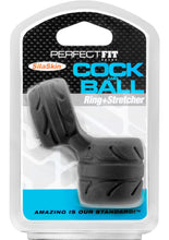 Load image into Gallery viewer, Perfect Fit Cock and Ball Ring + Stretcher Silaskin - Black
