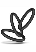 Load image into Gallery viewer, Performance Vs3 Pure Premium Silicone Cock Rings - Black - Large - 3 Pack
