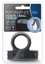 Load image into Gallery viewer, Performance Vs6 Silicone Cock and Ball Strap - Black
