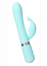 Load image into Gallery viewer, Pillow Talk Lively Silicone Rechargeable Dual Motor Massager with Swarovski - Crystal/Teal
