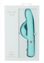 Load image into Gallery viewer, Pillow Talk Lively Silicone Rechargeable Dual Motor Massager with Swarovski - Crystal/Teal
