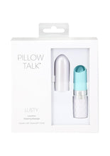 Load image into Gallery viewer, Pillow Talk Lusty Luxurious Rechargeable Silicone Flickering Massager - Teal/White
