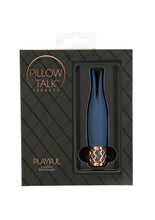 Load image into Gallery viewer, Pillow Talk Secrets Playful Rechargeable Silicone Massager - Blue/Rose Gold
