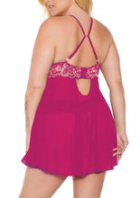Load image into Gallery viewer, Pink Pussycat Babydoll and Thong

