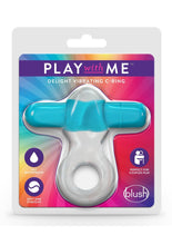Load image into Gallery viewer, Play with Me Delight Vibrating Cock Ring - Blue
