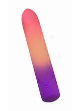 Load image into Gallery viewer, Play with Me Sunset Passion Rechargeable Silicone Vibrator - Orange/Purple
