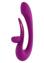 Load image into Gallery viewer, Playboy Cha Cha Slide Rechargeable Silicone Dual Vibrator - Purple
