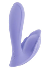 Load image into Gallery viewer, Playboy Lilac Fantasy Rechargeable Silicone Tapping Dual Vibrator with Remote - Purple
