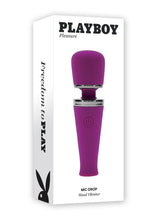 Load image into Gallery viewer, Playboy Mic Drop Rechargeable Silicone Wand - Purple
