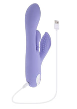 Load image into Gallery viewer, Playboy Nubbin Rubbin Rechargeable Silicone Triple Motor Vibrator with Clitoral Stimulator
