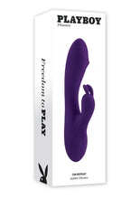 Load image into Gallery viewer, Playboy On Repeat Rechargeable Silicone Rabbit Vibrator - Purple
