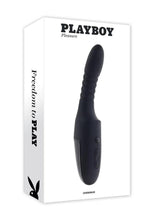 Load image into Gallery viewer, Playboy Overdrive Rechargeable Silicone Heating Vibrator - Black
