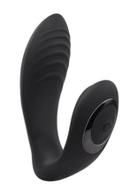 Load image into Gallery viewer, Playboy Play Time Rechargeable Silicone Dual Vibrator with Clitoral Stimulator - Black
