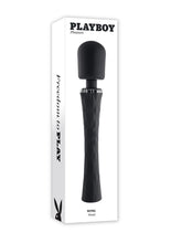 Load image into Gallery viewer, Playboy Royal Rechargeable Silicone Vibrating Massage Wand - Black
