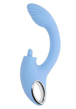 Load image into Gallery viewer, Playboy Sapphire Sky Rechargeable Silicone Dual Vibrator - Blue
