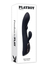 Load image into Gallery viewer, Playboy That's The Spot Rechargeable Silicone Dual Stimulating Vibrator - Black
