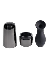 Load image into Gallery viewer, Playboy The Jet Set Sucking Rechargeable Silicone Clitoral Stimulator - Black
