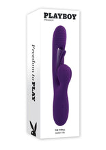 Load image into Gallery viewer, Playboy The Thrill Rechargeable Silicone Rabbit Vibrator - Purple
