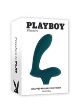 Load image into Gallery viewer, Playboy Wrapped Around Your Finger Silicone Rechargeable Finger Vibrator - Green

