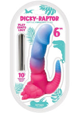 Load image into Gallery viewer, Playeontology Series Dicky Raptor Rechargeable Silicone Vibrating Dildo - Multicolor - 6in
