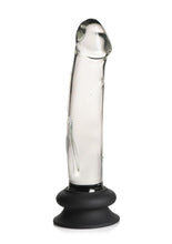 Load image into Gallery viewer, Pleasure Crystals Glass Dildo with Silicone Base
