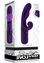Load image into Gallery viewer, Pleasure Puff Rechargeable Silicone Expandable Rabbit Vibrator - Purple
