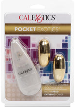 Load image into Gallery viewer, Pocket Exotics Vibrating Double Gold Bullets - Gold
