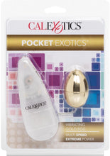 Load image into Gallery viewer, Pocket Exotics Vibrating Gold Egg - Gold
