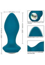 Load image into Gallery viewer, Power Gem Vibrating Crystal Probe Silicone Rechargeable Butt Plug
