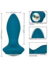 Load image into Gallery viewer, Power Gem Vibrating Petite Crystal Probe Silicone Rechargeable Butt Plug
