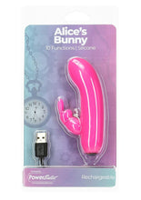 Load image into Gallery viewer, Powerbullet Alice's Bunny Silicone Rechargeable Rabbit - Pink

