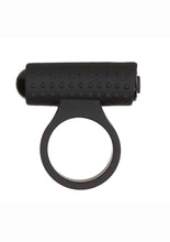 Load image into Gallery viewer, Powerbullet Cosmic Ring Rechargeable Silicone Vibrating Cock Ring - Black
