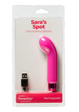 Load image into Gallery viewer, Powerbullet Sara's Spot 10 Function Rechargeable Silicone Vibrating Bullet - Pink

